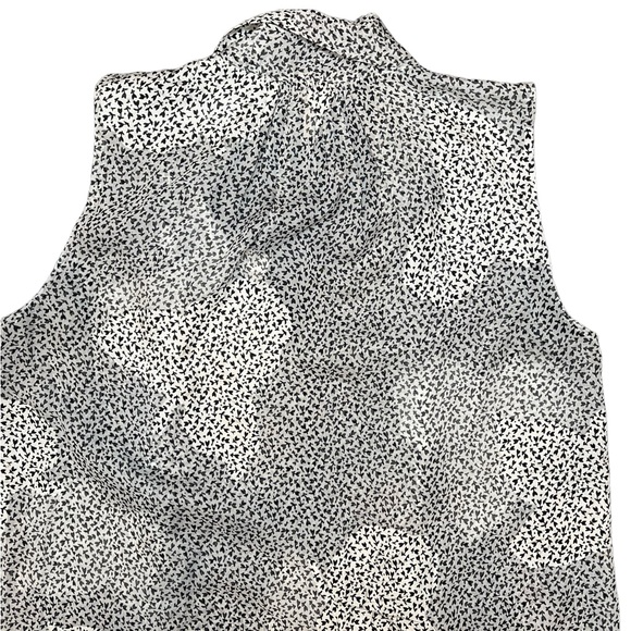 ⚡️SOLD⚡️Rebecca Taylor Silk Floral Sleeveless Tank Top Gray White Blouse - Picture 8 of 16